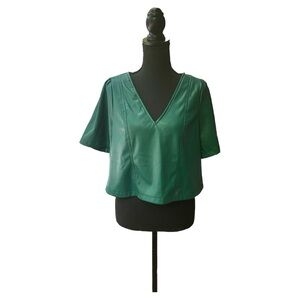 NWOT NSR lather green top